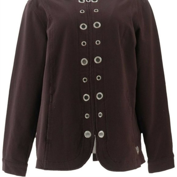 NWT QUACKER FACTORY GLAM GROMMET JACKET SMALL - Picture 2 of 10